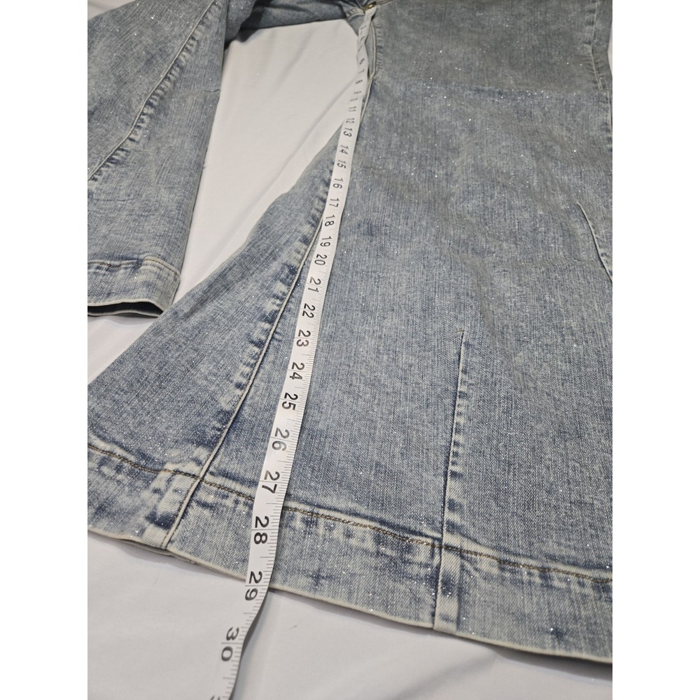 Festi Sky High Super Flare Jeans w/ Glitter Torrid Size 22S Bellbottom Festival - Picture 6 of 12